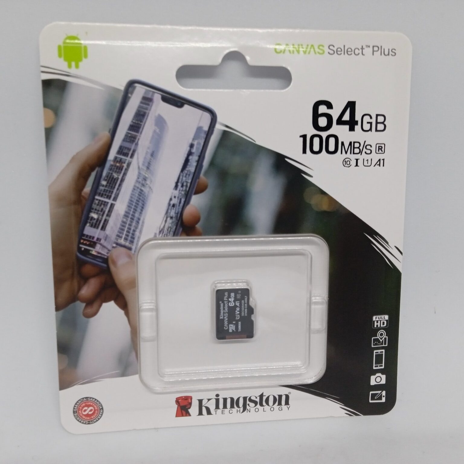 Карта памяти Kingston 64 GB microSDXC Class 10 UHS-I Canvas Select Plus